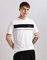 Calvin Klein Jeans Mens White Colourblocked T-Shirts