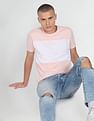Flying Machine Colour Block Cotton T-shirt