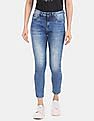 U.S. Polo Assn. Women Blue High Waist Slim Fit Stone Wash Jeggings
