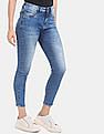 U.S. Polo Assn. Women Blue High Waist Slim Fit Stone Wash Jeggings