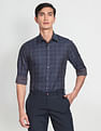 Arrow Cutaway Collar Tartan Checked Shirt