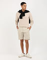 Calvin Klein Jeans Basket Weave Cotton Textured Sweater