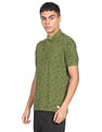 Flying Machine All Over Floral Print Cotton Polo Shirt