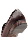 Arrow Textured Copland Leather Slip On Shoes