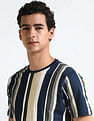 Flying Machine Vertical Stripe Cotton T-Shirt