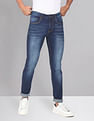 AD by Arvind Skinny Fit Stone Wash Stretch Jeans