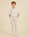 U.S. Polo Assn. Kids Boys Solid Pure Cotton Track Pants