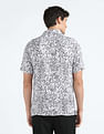 Flying Machine Floral Print Cuban Collar Shirt