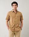 Arrow Sport Grid Tattersall Checked Pure Cotton Shirt