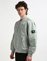 Calvin Klein Regular Fit Solid Bomber Jacket