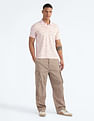 Flying Machine Mercerized Cotton Printed Polo Shirt