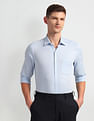 Arrow Patterned Dobby Cotton Shirt