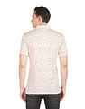 AD by Arvind Cotton Geometrical Print Polo Shirt