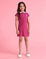 U.S. Polo Assn. Kids Girls Solid A-Line Dress