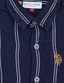 U.S. Polo Assn. Kids Boys Vertical Stripe Cotton Shirt