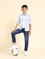 U.S. Polo Assn. Kids Boys Horizontal Stripe Oxford Shirt