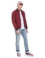Flying Machine High Neck Solid Bomber Jacket