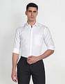 Arrow Self Design Regular Fit Shirt