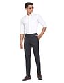 Arrow Mid Rise Grid Tattersall Check Trousers