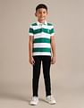 U.S. Polo Assn. Kids Boys Vertical Striped Regular Polo Shirt