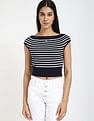 Tommy Hilfiger Slim-Fit Cotton Boat Neck Crop Top