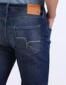 Flying Machine Slash Slim Tapered Fit Blue Jeans