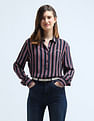 U.S. Polo Assn. Women Vertical Stripe Regular Fit Shirt