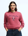 U.S. Polo Assn. Women Brand Printed Regular Fit Sweatshirt