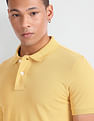 Flying Machine Solid Cotton Polo Shirt