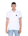 Tommy Hilfiger Men White Essential Logo Badge Regular Fit Cotton Polo Shirt