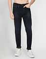 Flying Machine Stone Wash Slash Slim Tapered Fit Jeans