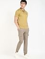 Calvin Klein Jeans Solid Regular-Fit Cotton Polo T-Shirt