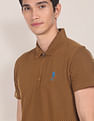 U.S. Polo Assn. Zipper Placket Checked Polo Shirt