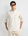 Arrow Sports Vertical Stripe Oxford Shirt