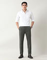 Arrow Slim Fit Solid Trousers