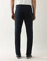 Arrow Sport Solid Mid Rise Autoflex Trousers