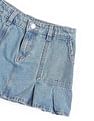 U.S. Polo Assn. Kids Girls Denim Pleated Skorts