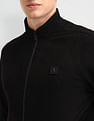 Arrow Sport Solid Regular Fit Knitted Bomber Jacket