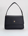 Tommy Hilfiger Solid Blue Pu Hand Bag