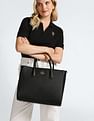 U.S. Polo Assn. Women Metallic Hardware Structured Handbag