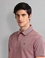 AD by Arvind Heathered Slim Fit Polo Shirt