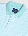 Flying Machine Geometric Print Pique Polo Shirt