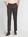 Arrow Hudson Tailored Regular Fit Dobby Formal Trousers