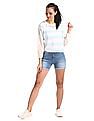 U.S. Polo Assn. Women Ribbed Neck Stripe Boxy Top
