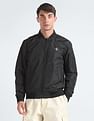 Calvin Klein Ribbed Collar Nylon Bomber Jacket