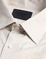 Arrow Textured Pattern Slim Fit Shirt