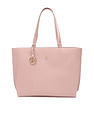 Tommy Hilfiger Solid Pink Pu Tote Bag