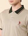 U.S. Polo Assn. Solid Slim Fit Varsity Polo Shirt