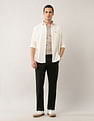 Arrow Sport Mid Rise Slim Fit Trousers