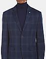 Arrow Sports Notch Lapel Check Knit Blazer